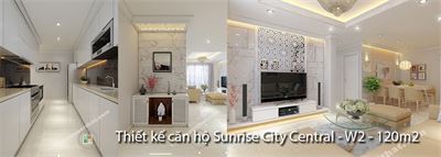 Thiết kế nội thất chung cư tại Sunrise Central - 99m2 - nhà chị Vi